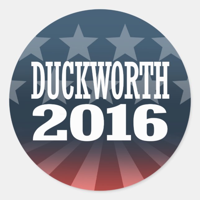 Adesivo Duckworth - Tammy Duckworth 2016 (Frente)