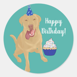 Adesivo Dudley Labrador Birthday