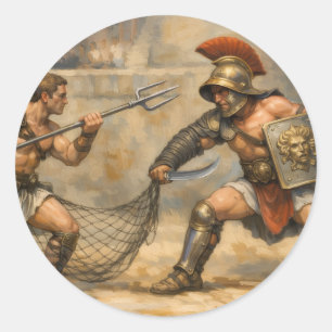 Adesivo Duelo de Gladiadores Romanos