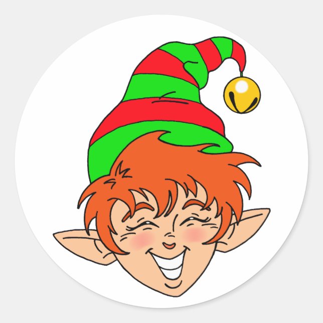 Adesivo Duende de sorriso do Natal (Frente)