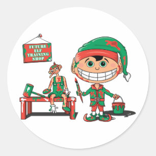 Adesivo Duende futuro de Christma no treinamento