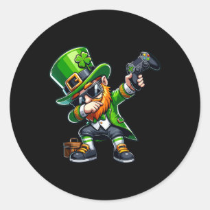 Adesivo Duende Gamer Dabbing Dança do Dab St Pattys St Pa