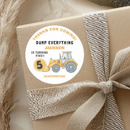 Adesivo "DUMP EVERYTHING! Construction Birthday 5