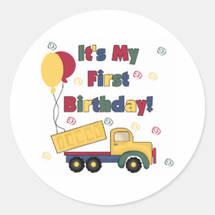 Adesivo Dump Truck First Birday