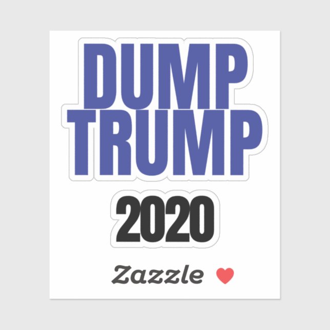 Adesivo Dump Trump 2020 Sticker 7 (Folha)