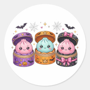 Adesivo Dumplings Squishies de Halloween em Mistério Brilh