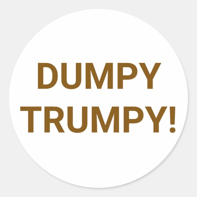 Adesivo DUMPY TRUMPY Comic Splash-Art Hankamer Artjunkhaus (Frente)