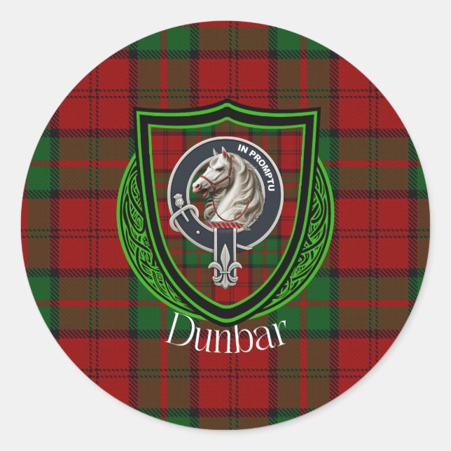 Adesivo Dunbar Scottish Clan Tartan & Crest (Frente)