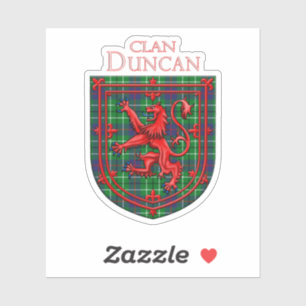 Adesivo Duncan Tartan Scottish Xadrez Lion Rampant