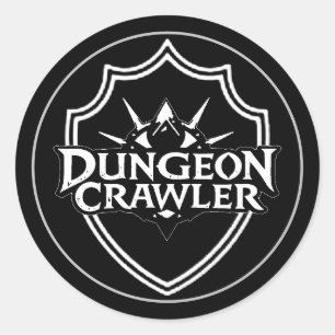 Adesivo Dungeon Crawler Preto e Branco