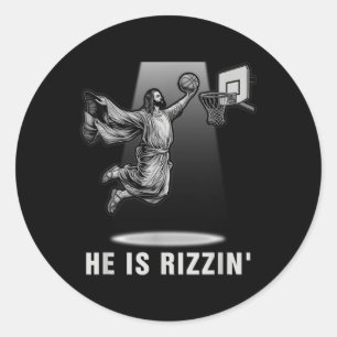 Adesivo Dunquerque Jesus, Ele É Rizzin, Páscoa de basquete