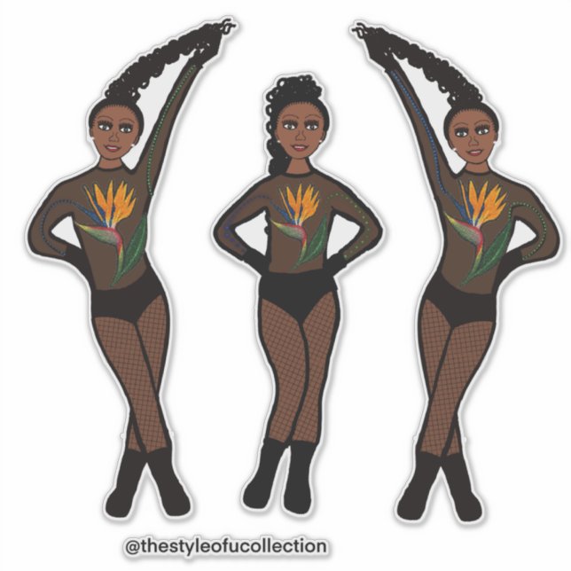 Adesivo Duo-Pose Dancer Paradise #1  Sticker (Frente)