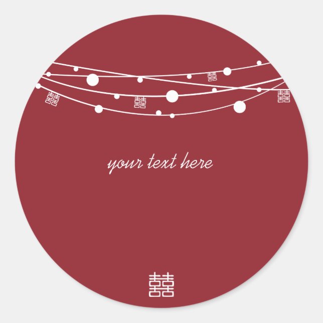 Adesivo Dupla Felicidade Lanternas de Casamento (Frente)