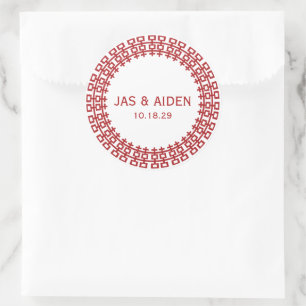 Adesivo Dupla Felicidade Simples Vinheta de Casamento Chin