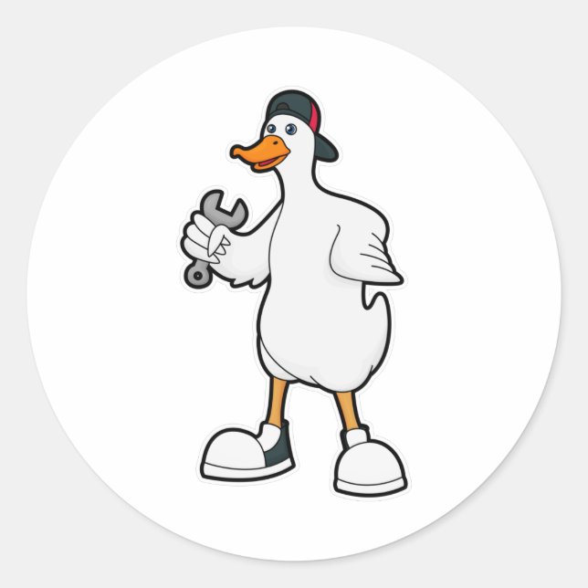 Adesivo Duque como artesão com ferramenta e Boné (Frente)