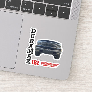Adesivo Duramax LBZ Black Truck Sticker com faixas vermelh