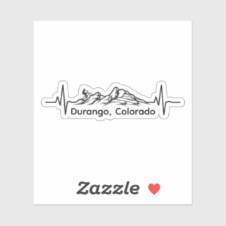 Adesivo Durango Colorado Biking Heartbeat Sticker
