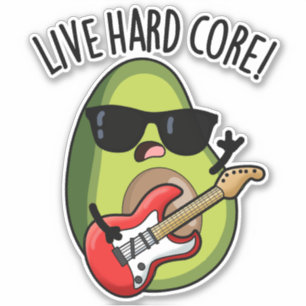 Adesivo Duro Core Funny Avocado Rock Pun