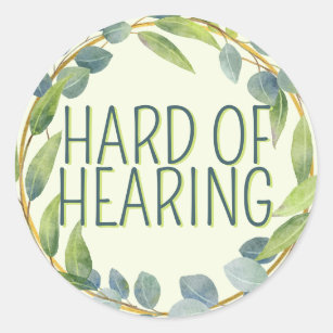 Adesivo Duro da surdez auditiva Alerta Folhas Verdes