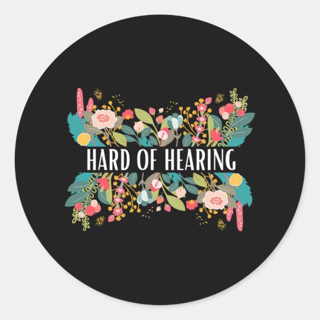 Adesivo Duro de Alerta e Consciencialização Audição para D (Frente)