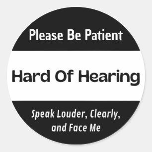 Adesivo Duro De Ouvir Vinheta Preta Clássica