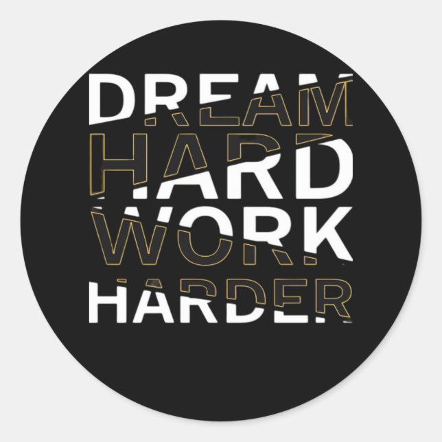Adesivo Duro de trabalho do Duro Dream essencial (Frente)
