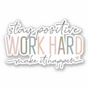 Adesivo duro de trabalho faz com que aconteça no escritó