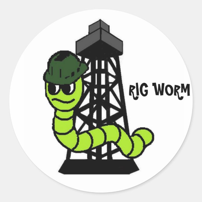 Adesivo Duro Rig Worm Hat Sticker (Frente)