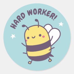 Adesivo Duro Worker Cute Bee Positive Reward (Recompensa P