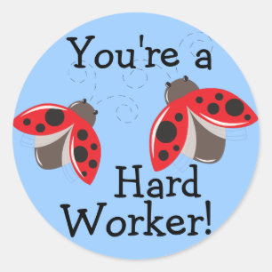 Adesivo Duro Worker Reward Stickers - Ladybugs