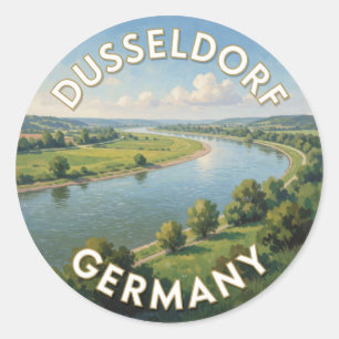 Adesivo Dusseldorf Alemanha Margem do Reno 🌊