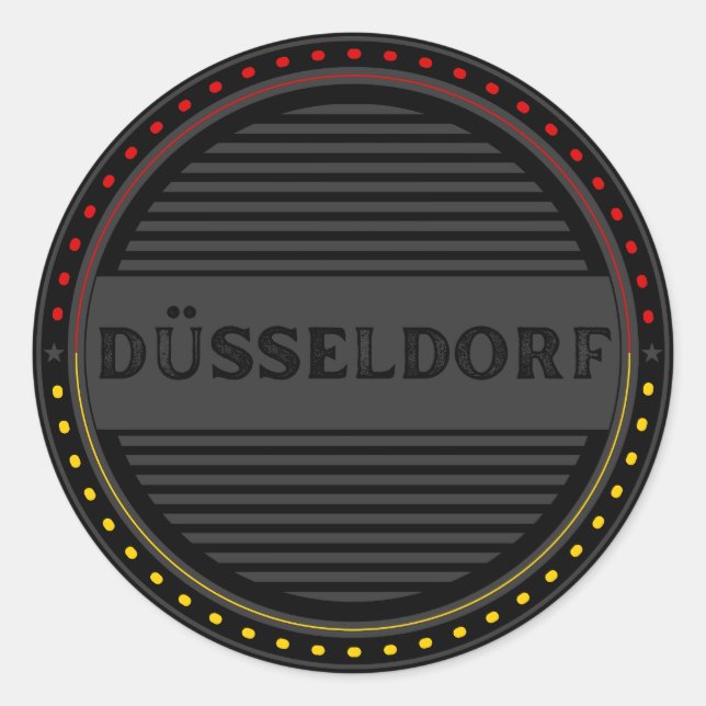 Adesivo Düsseldorf City Pride Emblem – German Identity (Frente)