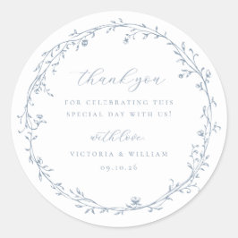 Adesivo Dusty Blue Botanical Wreath Wedor