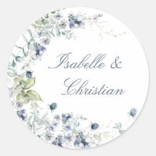 Adesivo Dusty Blue Floral Wedding