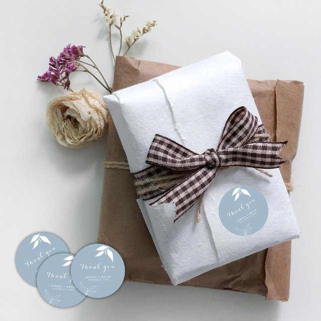 Adesivo Dusty Blue I Minimalist Branch deixa obrigado (Criador carregado)