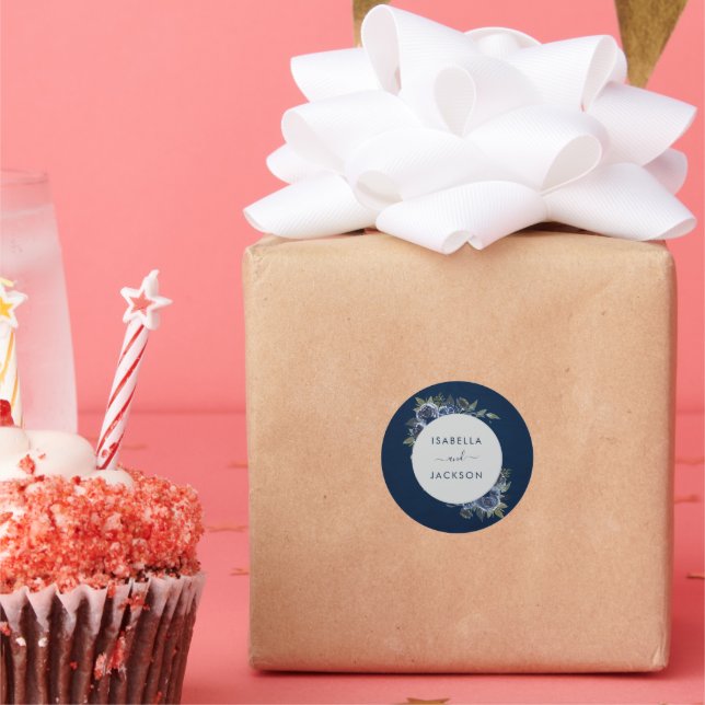 Adesivo Dusty Blue Marinho Champagne Casamento de Marfim (Festa)