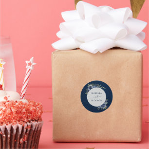 Adesivo Dusty Blue Marinho Champagne Casamento de Marfim