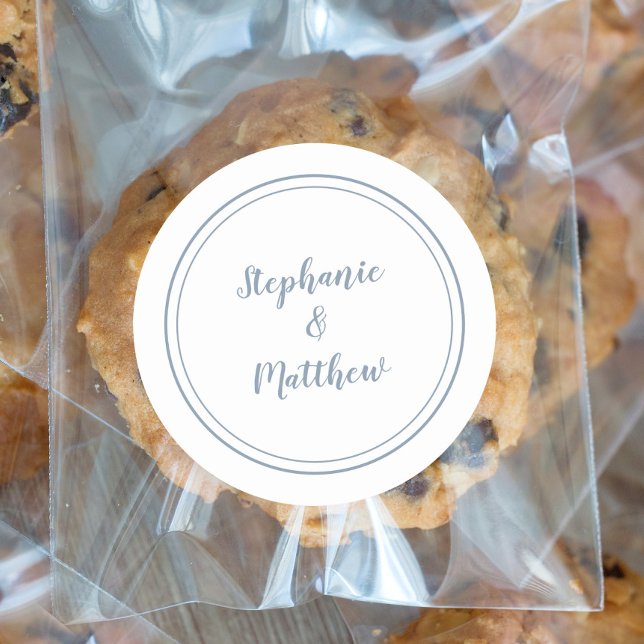 Adesivo Dusty Blue Minimalist Wedding Node Groom Favor (Criador carregado)