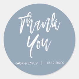 Adesivo Dusty Blue Obrigado Envelope Seal