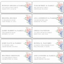 Dusty Blue Pastel hydrangea Nome do convidado