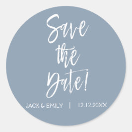Adesivo Dusty Blue Save the Date Sticker