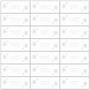 Adesivo Dusty Blue Snowflake Winter Modern Guest Address