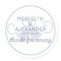 Dusty Blue Wednell Obrigado Sticker
