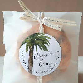 Adesivo Dusty Palms Wedding | Deslocamento de Endereço