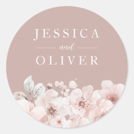 Adesivo Dusty Pink & Blush Floral Todos os Casamentos das 