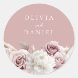 Adesivo Dusty Pink & Dusty Rosa Floral Casamento