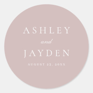 Adesivo Dusty Pink Elegant Modern Wedding