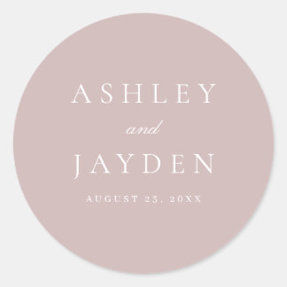 Adesivo Dusty Pink Elegant Modern Wedding
