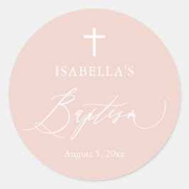 Adesivo Dusty Pink White Cross Girl Sticker