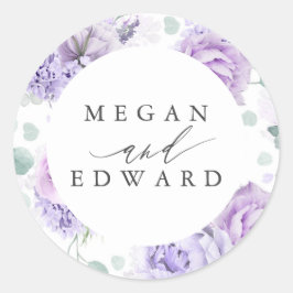 Adesivo Dusty Purple e Mauve Floral Botânica